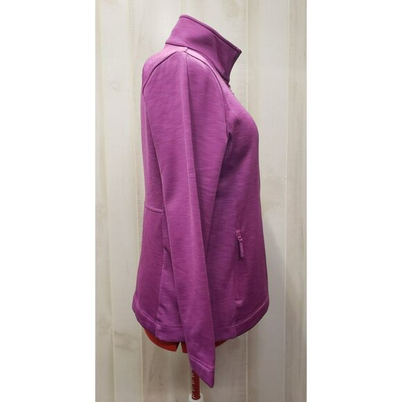 T By Talbots Zip-Up Jacket, Purple, size L, Pockets, Polyester/Spandex Fleece - Picture 5 of 9